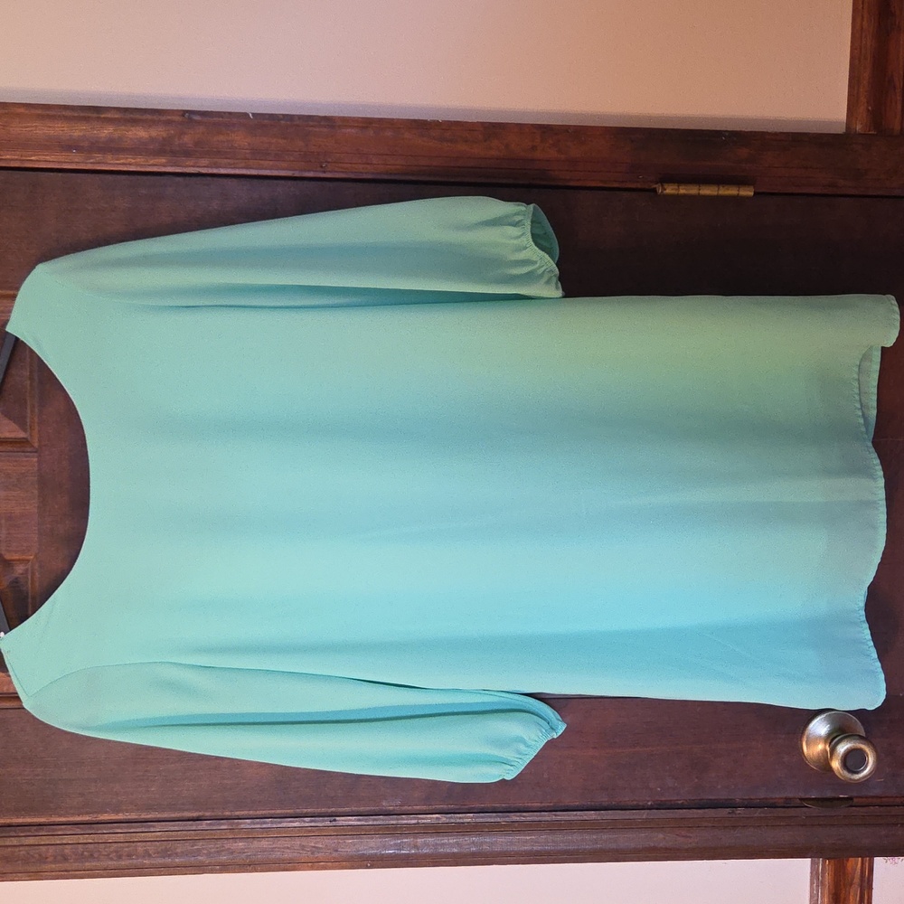 Elegant Long Sleeve Green Dress